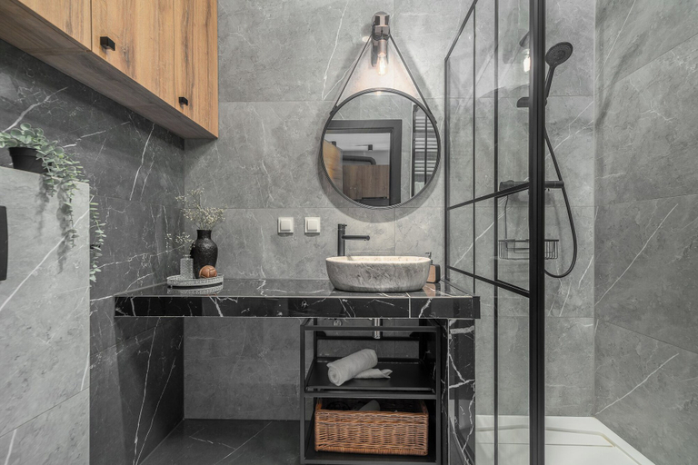 Bathroom, MARGI Soho Apartament, Szczecin
