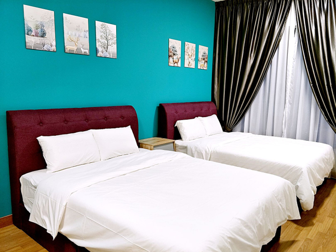 Bedroom 3, 10Pax Nordic Suite at George Town Penang, Pulau Penang