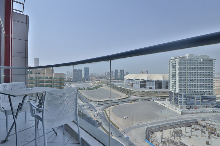 Balcony, OYO Home 263 1BHK Hub canal 1, Dubai