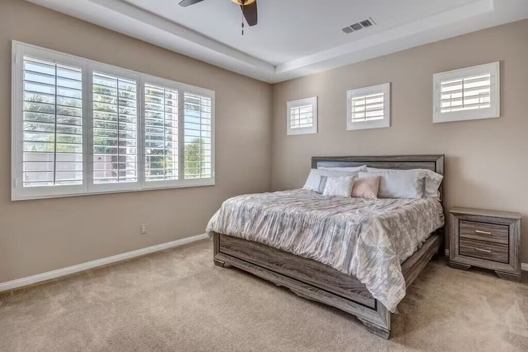 Bedroom 3, Lux Desert Oasis w/ saltwater pool near Coachella, Riverside