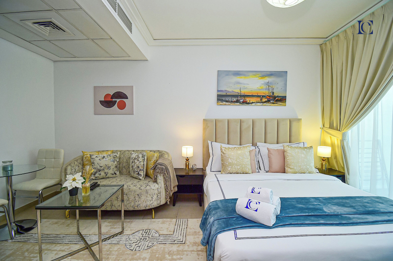 Bedroom 2, Gld - Cozy Studio with balcony, Dubai