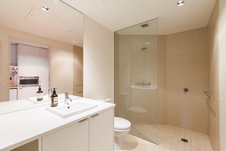 Bathroom, CELESTE, 1BDR East Melbourne Apartment, Melbourne