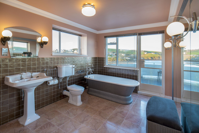 Bathroom 4, Burgh Island Hotel, Devon