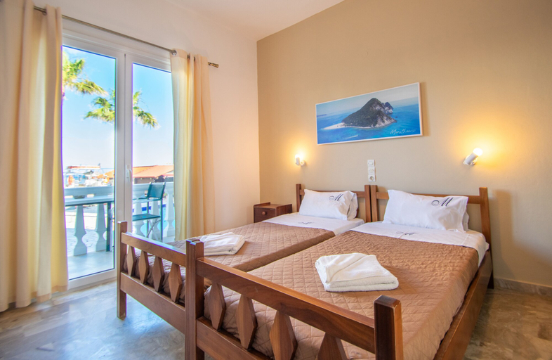 Bedroom 3, Manthos Beachfront Apts & Pool, Ionian Islands