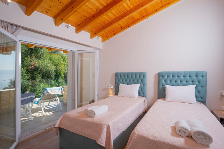 Bedroom 3, Villa Nikolakis, Kerasia, on the beach, Ionian Islands