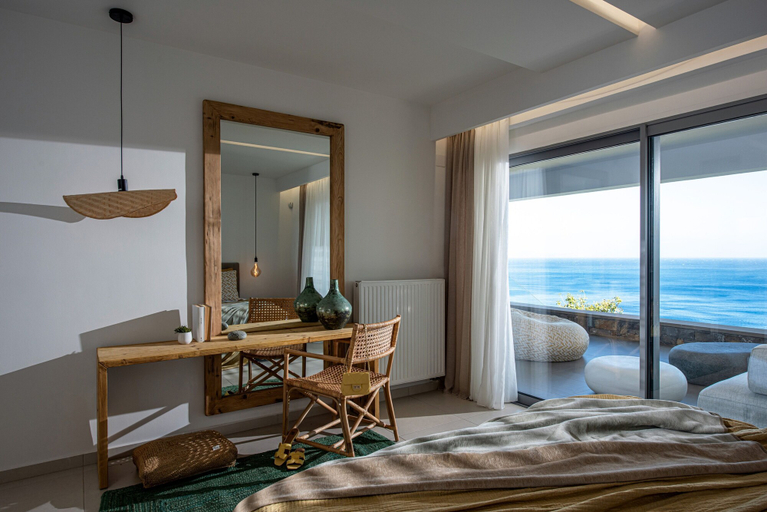 Bedroom 5, Lady Sea 6 Bedroom Villa with Heated Pool & Private Beach Access, Crete