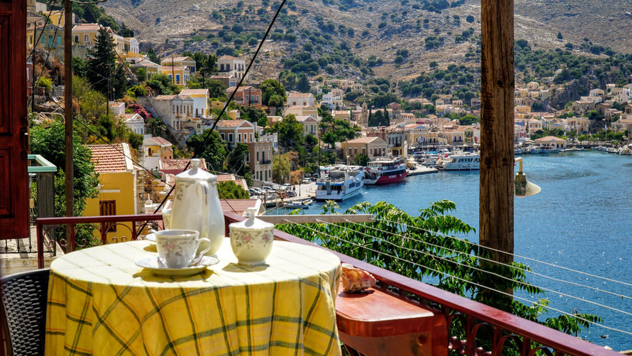 Balcony view 2, Villa Pitini, South Aegean