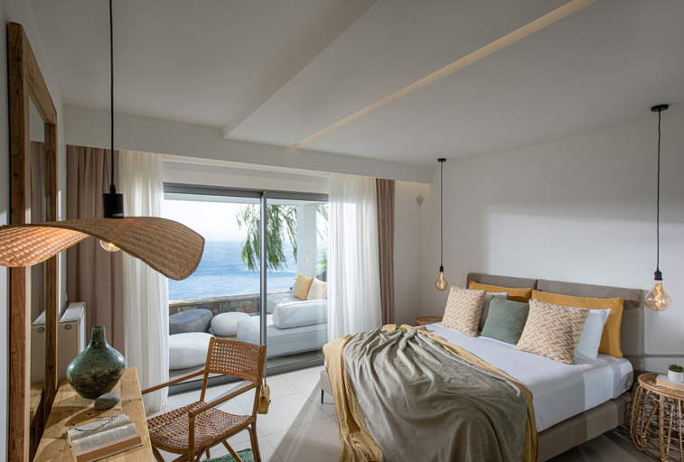Bedroom 4, Lady Sea 6 Bedroom Villa with Heated Pool & Private Beach Access, Crete