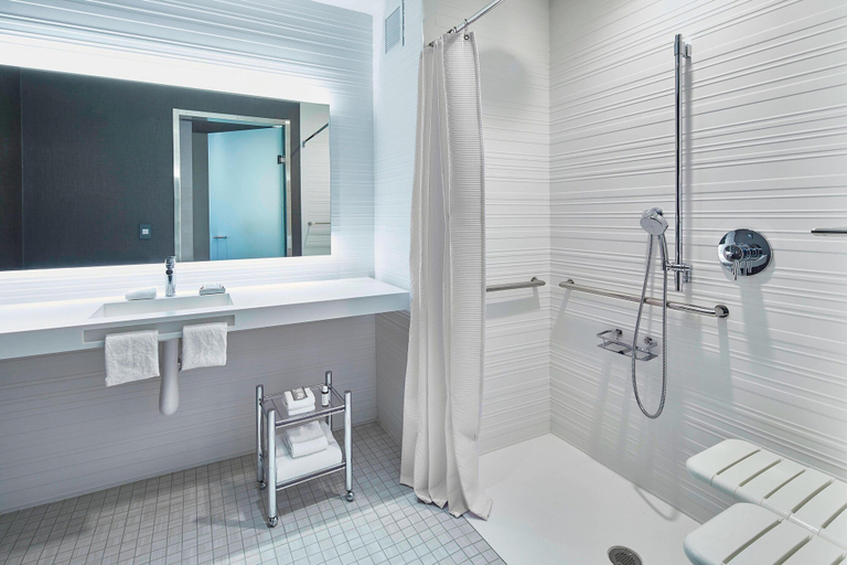 Bathroom 5, AC Hotel by Marriott Cleveland Beachwood, Cuyahoga