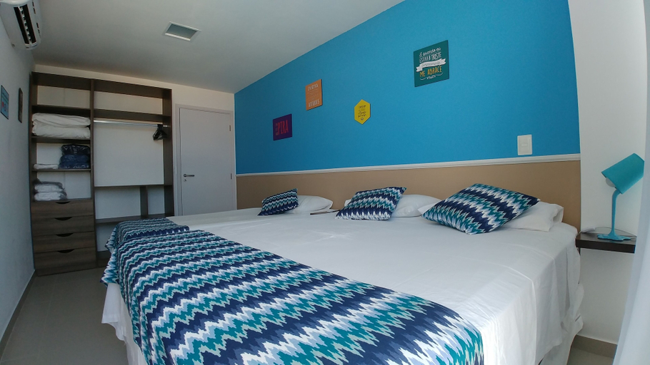 Bedroom 2, Apê Vista Mar Todo Climatizado para Até 5, Barra de São Miguel