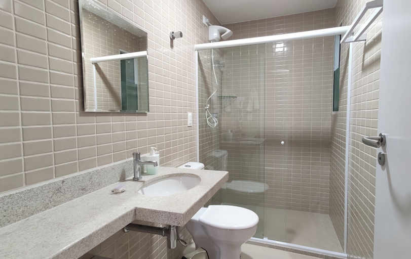 Bathroom 3, Apto Completo Vista Mar, Ate 7 Pessoas + Pe, Barra de São Miguel