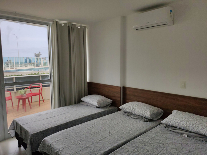 Bedroom, Frente Mar com Terraço Privativo e Pet Friendly, Barra de São Miguel