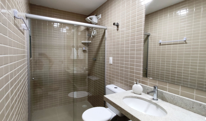 Bathroom, Apto Completo Vista Mar, Ate 7 Pessoas + Pet, Barra de São Miguel