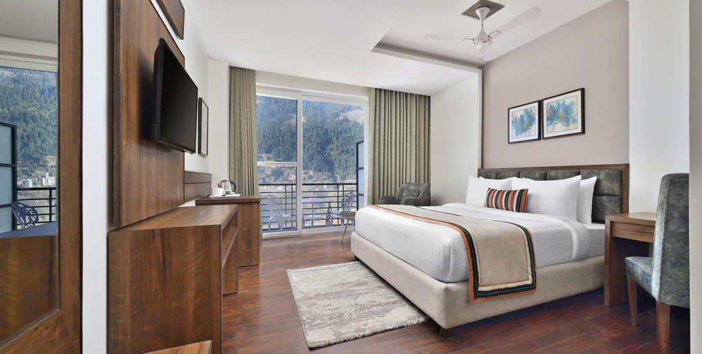 Bedroom 2, juSTa Grand View Resort & Spa, Manali - Centrally Heated Resort, Kullu