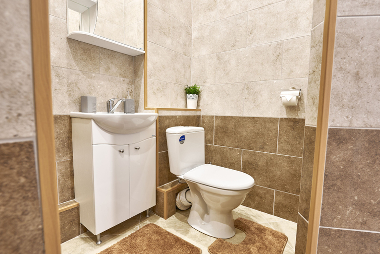 Bathroom 3, PaulMarie Apartments on Prs. Lenina, Homyel'