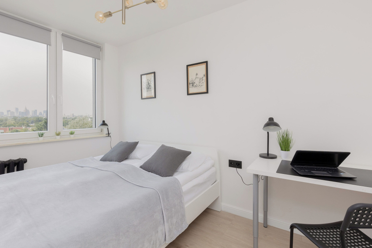 Bedroom 3, Warsaw Apartment With a View by Renters, Warsaw