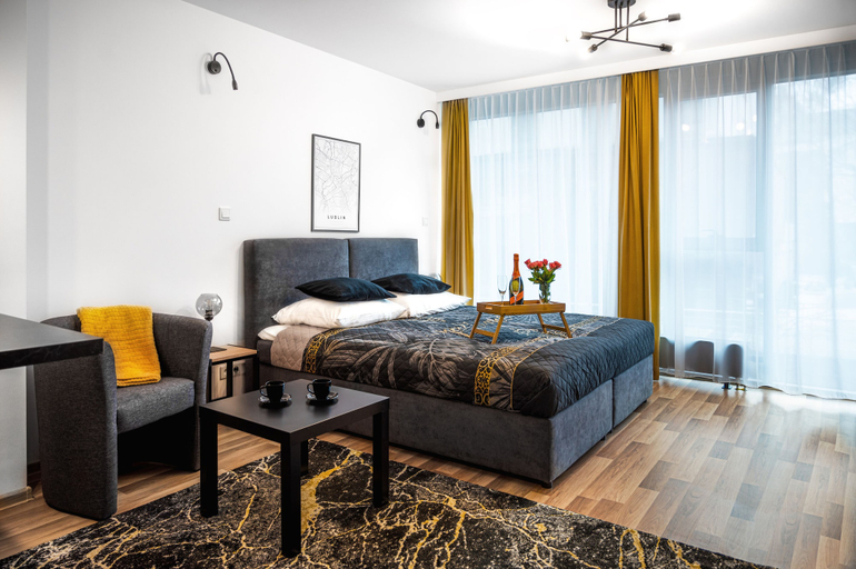 Bedroom 1, Easy Rent Apartments - Silver 8, Lublin City