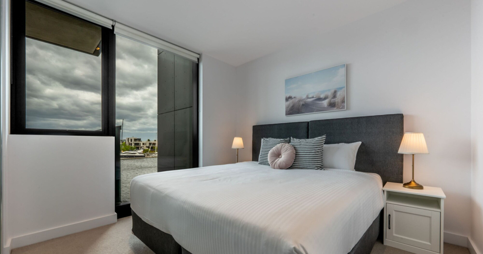 Bedroom 4, Melbourne Private Apartments - Collins Wharf Waterfront, Docklands, Melbourne