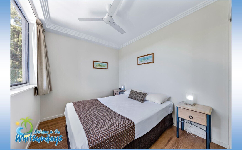 Bedroom, Tropical Marina views couples getaway, Whitsunday