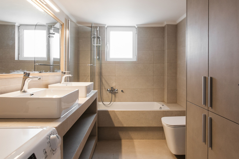 Bathroom 5, Celestial 3BR Apartment with Balcony, Attica