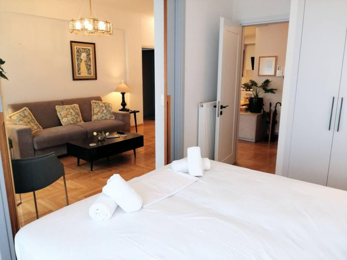 Bedroom, Elegant Apartment in Acropolis, Attica