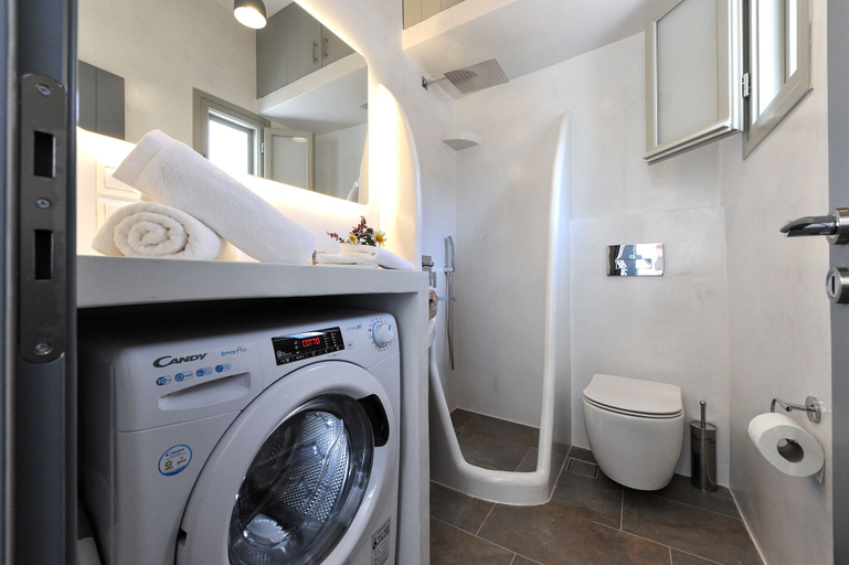 Bathroom, Droufakos home - Lux seafront apt, South Aegean
