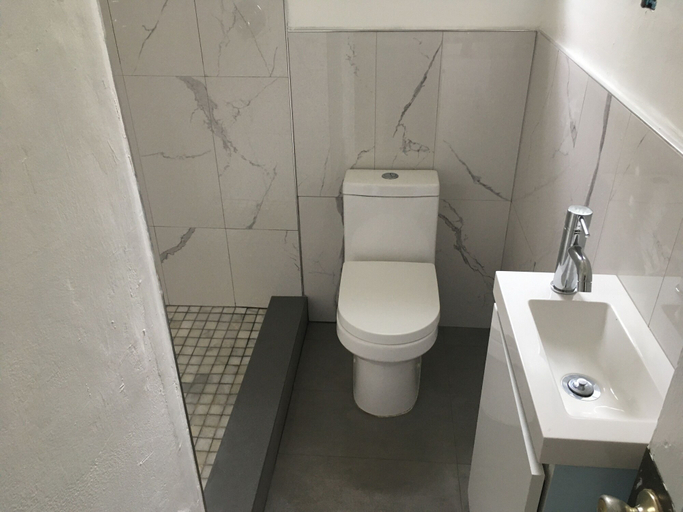 Bathroom, Tropical Charmer Coral Gables Apartment, Miami-Dade