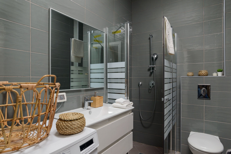 Bathroom 3, New & Bright 2BR with Balcony near Beach