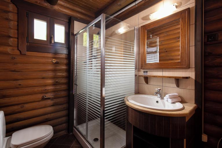 Bathroom 3, Natura Chalets, Central Greece