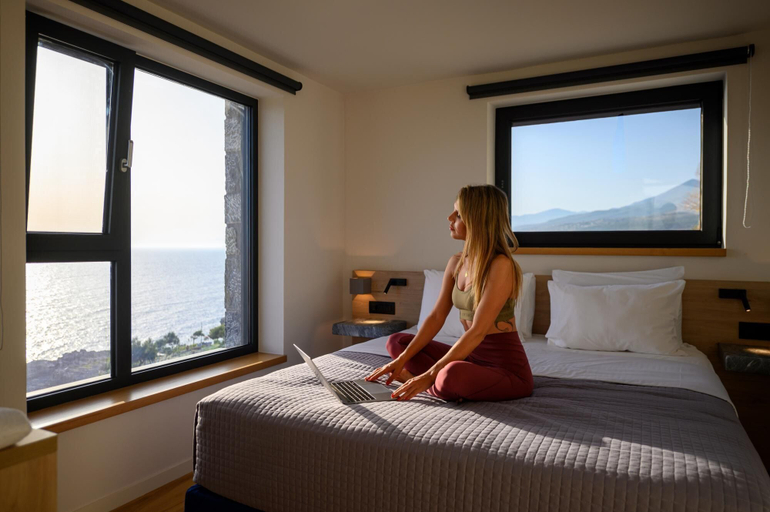 Bedroom 2, Selini Penthouse Suite, Peloponnese