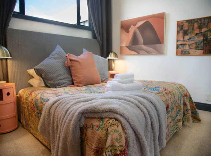 Bedroom 3, One-bedroom loft in Viaduct by Zodiak Stays, Waitakere