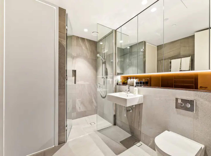 Bathroom, Wonderful Wynyard Quarter studio by Zodiak Stays, Waitakere
