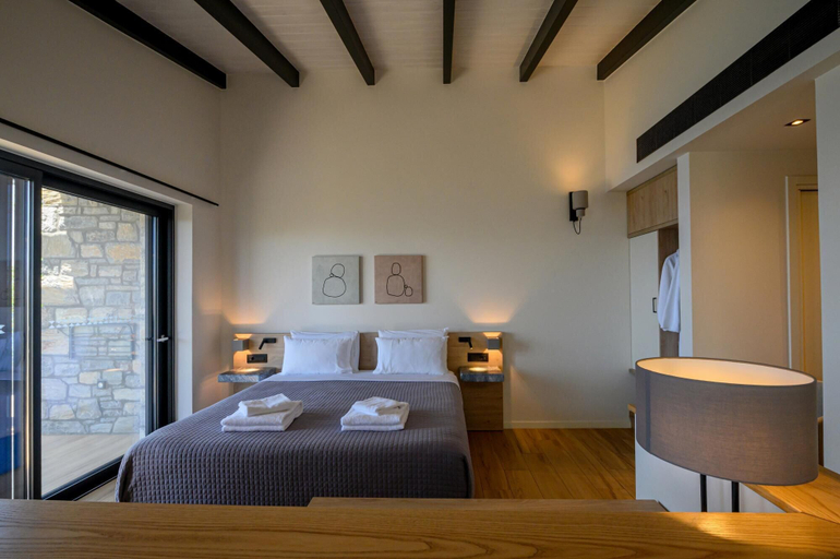 Bedroom 2, Petra Deluxe Studio Suite, Peloponnese