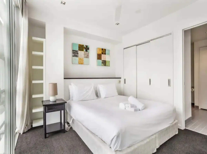 Bedroom 2, Stunning 2BR + Viaduct Views+Parking Zodiak Stays, Waitakere