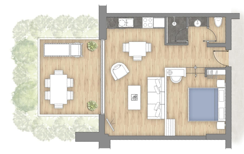 Room 4, Elia Deluxe Studio Suite, Peloponnese