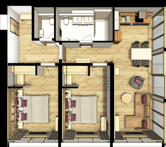 Bedroom 5, Maximilian Appartements, Ostallgäu