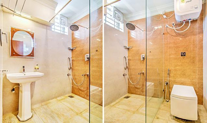 Bathroom, FabHotel Royal Stay I - Near Phoenix Mall, Mahadevapura, Bangalore