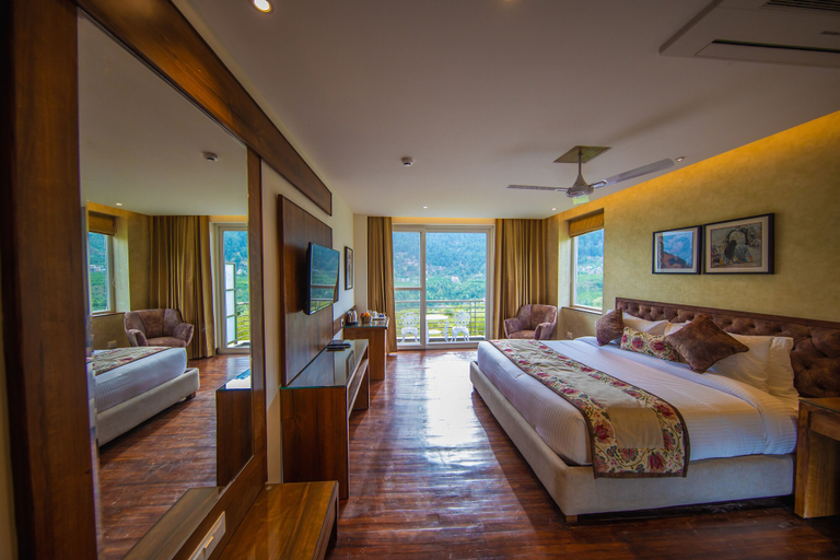 Bedroom 2, juSTa Grand View Resort & Spa, Manali - Centrally Heated Resort, Kullu
