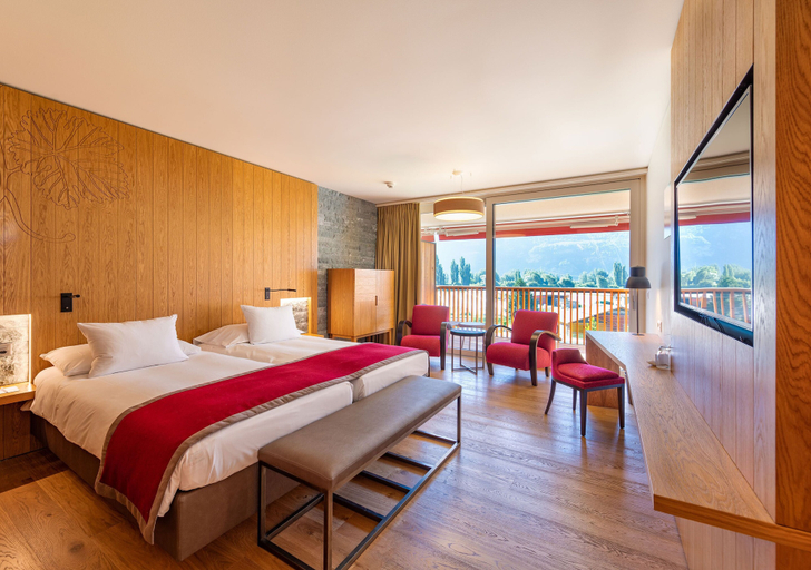 Bedroom 3, Hôtel des Bains de Saillon, Martigny