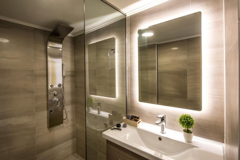 Bathroom, Malia Palace by Luxury Living Apartments, Crete