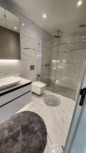 Bathroom, Modern 2Bed Condo in Luxurious Building, Şişli
