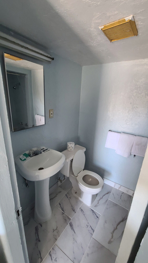 Bathroom 5, Green spot motel, San Bernardino
