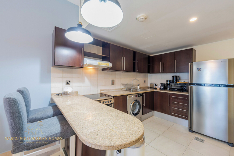 Private kitchen 3, Marco Polo - Striking Lake Views at JLT | 1 BR | 2 Balconies, Dubai