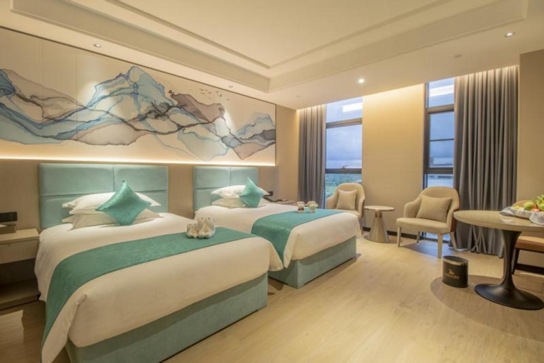 Bedroom 2, GreenTree Eastern Hotel Hainan Free Trade Port Jiangdong New District Meilan Airport, Haikou