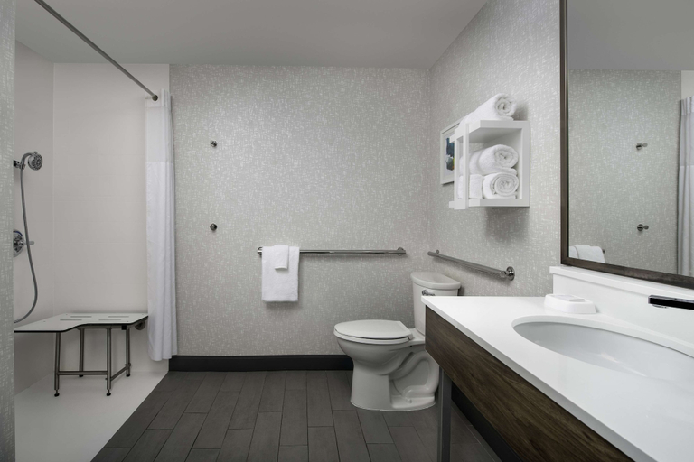 Bathroom 4, Hampton Inn Pittsburgh/Monroeville, Allegheny