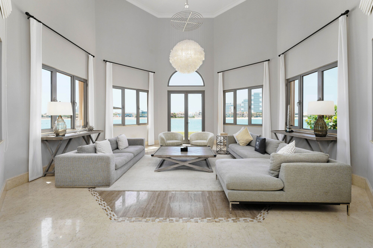 Living area 5, Maison Privee - Palm Jumeirah Beach Front XL Villa w/Prvt Pool, Dubai