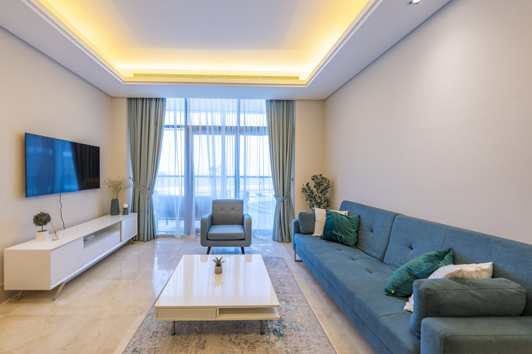 Living area 4, Cozy beachfront 1 bedroom apartment -Th8, Dubai