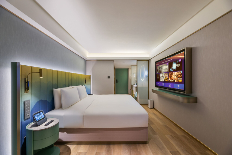 Bedroom 2, Xi'an Bell Tower Yongning Gate Manxin Hotel-Barrier-free English Service Non-smoking Hotel, Xi'an