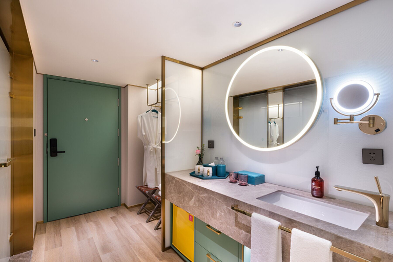 Bathroom 4, Xi'an Bell Tower Yongning Gate Manxin Hotel-Barrier-free English Service Non-smoking Hotel, Xi'an