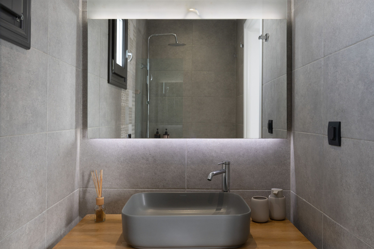 Bathroom 5, AKRI Suites Vourvoulos, South Aegean
